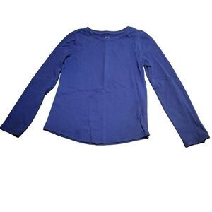 Wonder Nation Girls Blue Long Sleeve Crew Neck Pullover T Shirt Size M 7-8